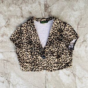 Cute Rockabilly Leopard Print Shrug